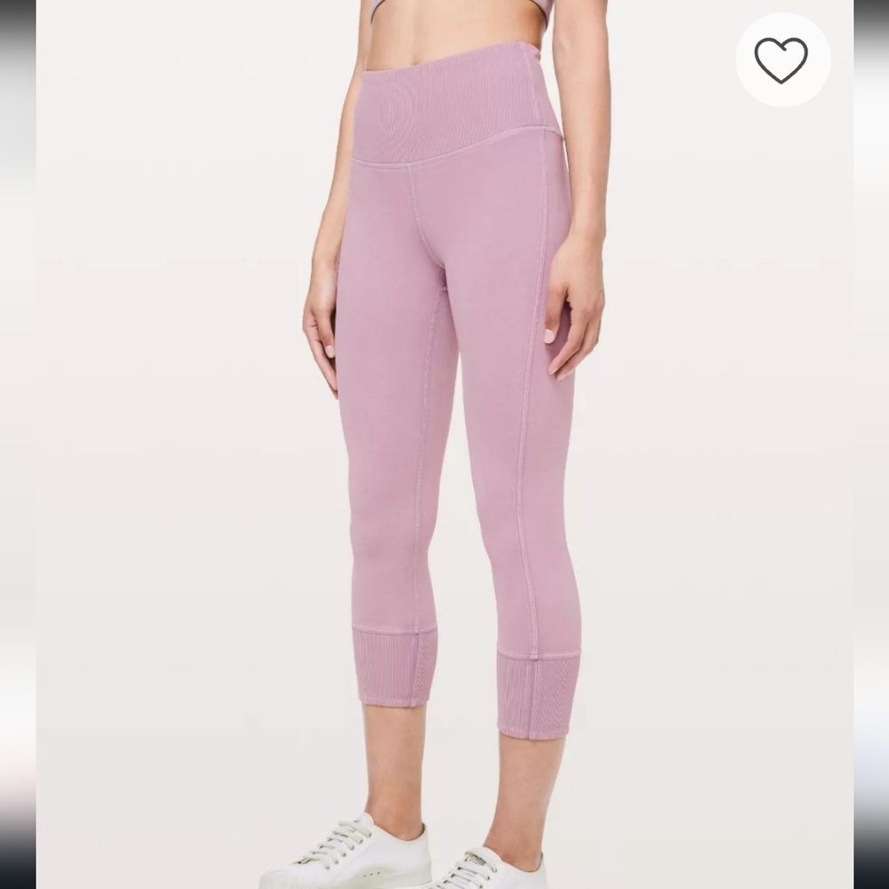 Lululemon Athletica Wunder Under Crop HR 23" Rib Size 12